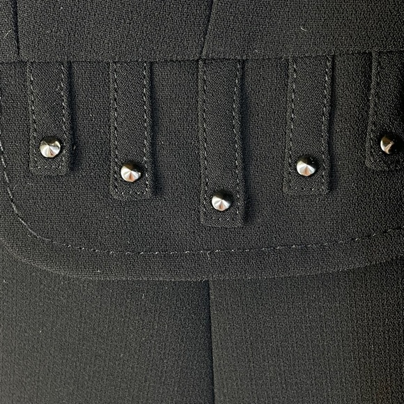 Tahari Arthur S. Levine Black Blazer w/Shiny Black Metal Buttons & Studs Size 6 - Picture 9 of 12